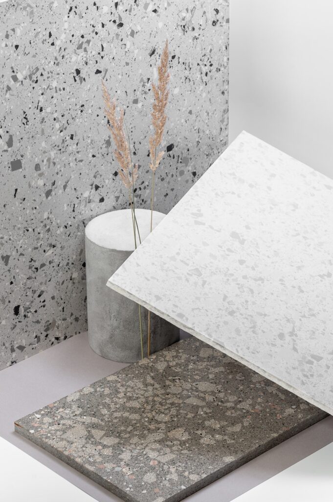 Produse: Creative composition of various building decoration materials.